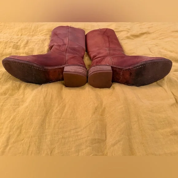 Brown Leather Frye Boots campus - Picture 4 of 5